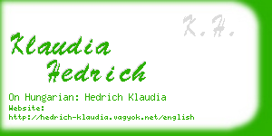 klaudia hedrich business card